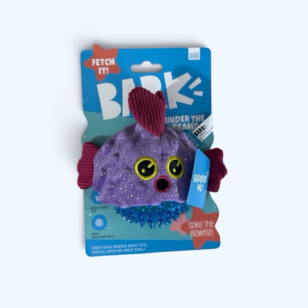 BARK BOX BLOWFISH SPIKED BALL NEW!!